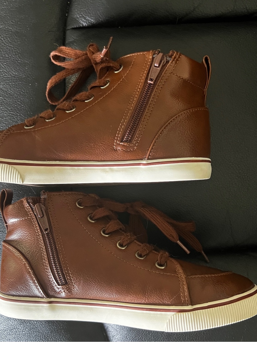 Cat & Jack Brown Lace-Up Kids Boots - Picture 3 of 5